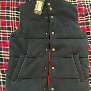 RODD & GUNN Navy Blue Puffer Vest with Red Lining